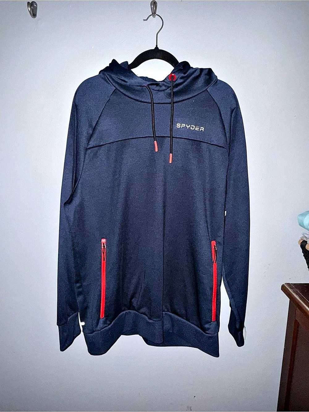 Spyder Active Men's Performance Hoodie Blue & Red XL Like New